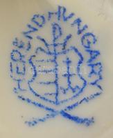 Herendi Viktória mintás kis kiöntő, kézzel festett, jelzett, kopásnyomokkal, m: 6,5 cm