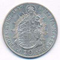 1847B 10kr Ag "V. Ferdinánd" (3,86g) T:1- 
Hungary 1847B 10 Kreuzer Ag "Ferdinand V&...