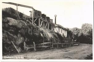 1942 Oláhszentgyörgy, Sangeorgiul Roman, Sangeorz-Bai; mezőgazdasági telep, tartályok / farm, containers