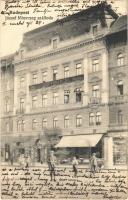 1906 Budapest VIII. József főherceg szálló, kávéház és étterem, Magyarhoni Üveg, Fűszer, bor és csemege. Baross tér 2. (EK)