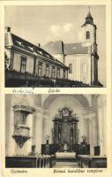 1942 Gyömöre, Zárda, óvóda, római katolikus templom, belső. Foto Röckel