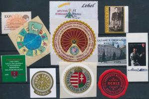 1919-2008 11 db különböző magyar levélzáró, pecsétbélyeg