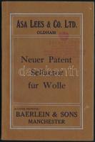 cca 1910 Baerlein & Sons Machester / Asa Lees & Co. Ltd. Oldham pamut, gyapjú megmunkáló gép leírása és kezelése, német nyelvű kiadvány, ábrákkal, 52p