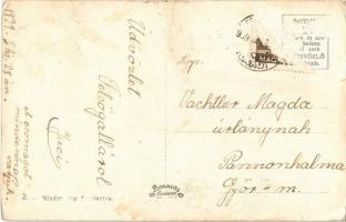 1939 Felsőgalla (Tatabánya), Szent János utca, Piac tér (kis szakadás / small tear)