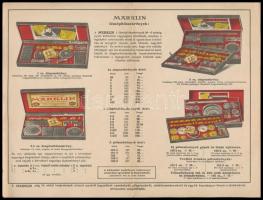 cca 1930-1940 Märklin és Märklin Chmura fémépítő szekrények négy oldalas ismertetője német és magyar...