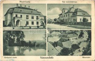 1941 Vámosmikola, Huszár-kastély, volt határőrlaktanya, Ipolyparti részlet, utcarészlet (Rb)