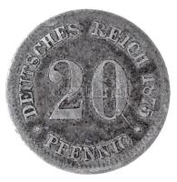 Német Birodalom 1875D 20pf Ag T:2-,3
German Empire 1875D 20 Pfennig Ag C:VF,F