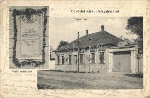 1914 Kiskunfélegyháza, Petőfi ház, Petőfi emléktábla. Roykó B. kiadása (EK)