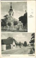 1948 Szigetmonostor, Református templom, utcarészlet
