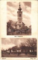 1938 Mocsa, Református templom, Öreg utca. Hangya Szövetkezet kiadása (kopott sarkak / worn corners)