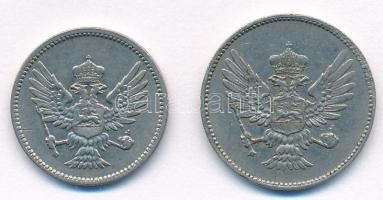 Montenegró 1906. 20p Ni + 1914. 10p Ni T:2
Montenegro 1906. 20 Para Ni + 1914. 10 Para Ni C:XF