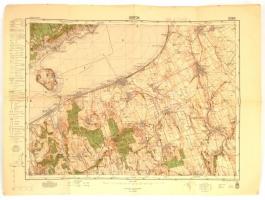 1941 Siófok és környékének katonai térképe, kiadja: M. Kir. Honvéd Térképészeti Intézet, 47×62 cm