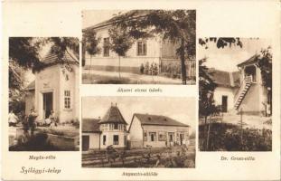 1936 Szigethalom, Szilágyi-telep; Magda-villa, állami elemi iskola, Dr. Grosz-villa, Auguszta sütöde, photo