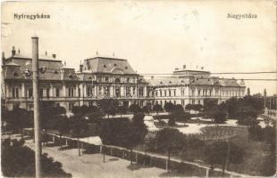1921 Nyíregyháza, Megyeháza + Miskolczi gyalogezred II. zlj. bélyegzés (szakadás / tear)