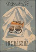 cca 1950 Béke Szálló cukrászda, kisplakát, 23x16 cm
