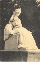 Szeged, Erzsébet királyné szobor. Grünwald Herman kiadása (fa)