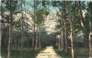 1916 Temesvár, Timisoara; Scrudier liget. Uhrmann Henrik kiadása / park