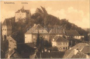 1910 Segesvár, Schässburg, Sighisoara; Schulberg / Evangélikus vártemplom és gimnázium. Fritz Teutsch kiadása / Lutheran fortified church, school