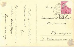 Sopron - 2 db régi képeslap: Bencés templom, Hűségkapu (Zsabokorszky mérnök felvételei) / 2 pre-1945...
