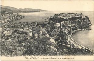 Monaco, Vue générale de la Principauté / view of the Principality, from postcard booklet