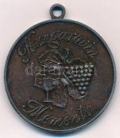 DN "Budapest Hilton Tower Étterem / Hungarovin Memento" bronzozott fém emlékérem füllel (4...