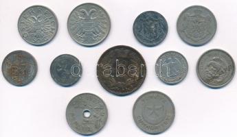 11db-os vegyes külföldi fémpénz tétel, érdekesebb darabokkal, közte Ausztria 1934. 1Sch Cu-Ni, Szerb...