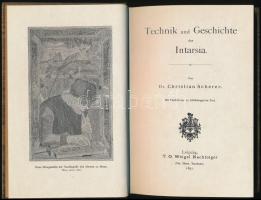Dr. Christian Scherer: Technik und Geschichte der Intarsia. Hannover,1988., Edition "libri rari...