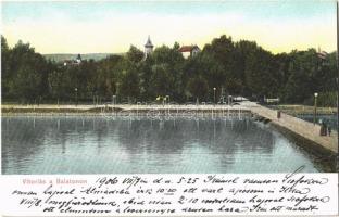 1906 Siófok, Vitorlás a Balatonon. Balázsovich Gyula fényképész kiadása