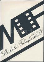 1977 17. Miskolci filmfesztivál kisplakátja, grafikus: Popp Gábor, szép állapotban, 25×17,5 cm