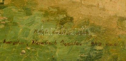 Hawlisch Gusztáv (?-?): Piknik (Keleti Gusztáv után). Olaj, vászon, keretben, 64×80 cm