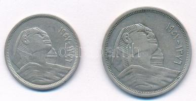 Egyiptom 1957. 5p Ag + 10p Ag T:2,2-
Egypt 1957. 5 Piastres Ag + 10 Piastres Ag C:XF,VF