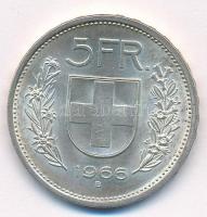 Svájc 1966B 5Fr Ag T:1- Switzerland 1966B 5 Francs Ag C:AU Krause KM#40