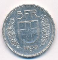 Svájc 1933B 5Fr Ag T:1- kis ph.  Switzerland 1933B 5 Francs Ag C:AU small edge error Krause KM#40