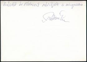 cca 1984 Az FTC egykori focistái Rákosi Gyula és Szűcs Lajos ünnepségen, Rákosi Gyula eredeti aláírá...