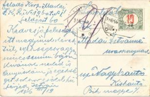 1916 Przemysl, Ul. Jagiellonska / Jagiellonergasse / street, port, steamship + "NAGYSZÁNTÓ POST...