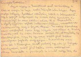 1940 Stern László zsidó 208/15. KMSZ (közérdekű munkaszolgálatos) levele feleségének Stern Dodókának...