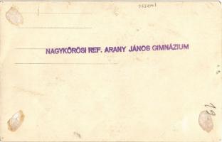 Nagykőrös, temető, síremlék. Nagykőrösi Református Arany János Gimnázium. photo (apró lyukak / pinho...