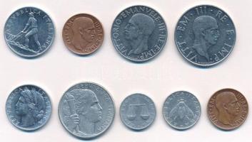 Olaszország 1938-1957. 5c-5L (9xklf) közte 1948. 2L Al, 1950. 5L Al T:1-2
Italy 1938-1957. 5 Centes...