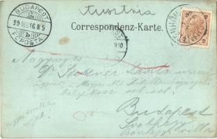 1899 Schmittenhöhe (Zell am See), K. k. Post & Telegraphen-Amt, Grossglockner / K.u.K. post and ...