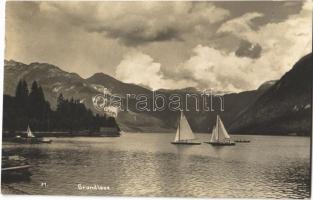 Grundlsee / lake, mountains, sailships. Max M. Weisz photo