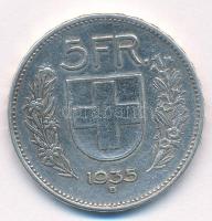 Svájc 1935B 5Fr Ag T:2  Switzerland 1935B 5 Francs Ag C:XF Krause KM#40