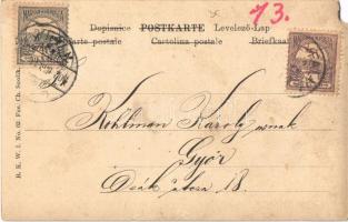 1902 I. Ferenc József vadász felszerelésben puskával / Franz Joseph I. / Franz Joseph in hunting out...