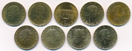 Olaszország 1979-1999. 200L (9xklf) egy kivételével forgalmi emlékkiadások T:1,1-
Italy 1979-1999. ...