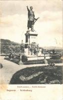 1916 Segesvár, Schässburg, Sighisoara; Petőfi szobor / Denkmal / statue (fa)