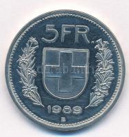 Svájc 1989B 5Fr Cu-Ni T:1 (PP) Switzerland 1989B 5 Francs Cu-Ni C:UNC (PP) Krause KM#40a.3