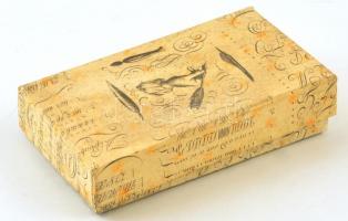 Bortoletti modern pecsétnyomó (P. I. monogrammal) és viasz díszdobozban leírással / 
Bortoletti sta...