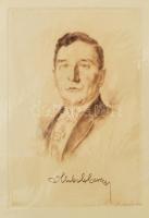 Prihoda István (1891-1956): Klebelsberg Kuno. Rézkarc, papír-karton, jelzett, 21×14,5 cm