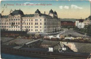 1913 Pozsony, Pressburg, Bratislava; Cs. és kir. hadtestparancsnoksági épület / K.u.K. military headquarters (EK)