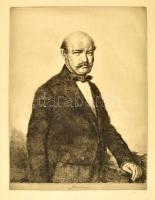 Boldizsár István (1897-1984): Semmelweis. Rézkarc, papír, jelzett, 45×33 cm