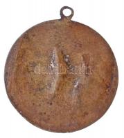 ~1914-1918. "II. Vilmos - V. Mehmed - Ferenc József" Cu patrióta medál füllel (19mm) T:2,2...